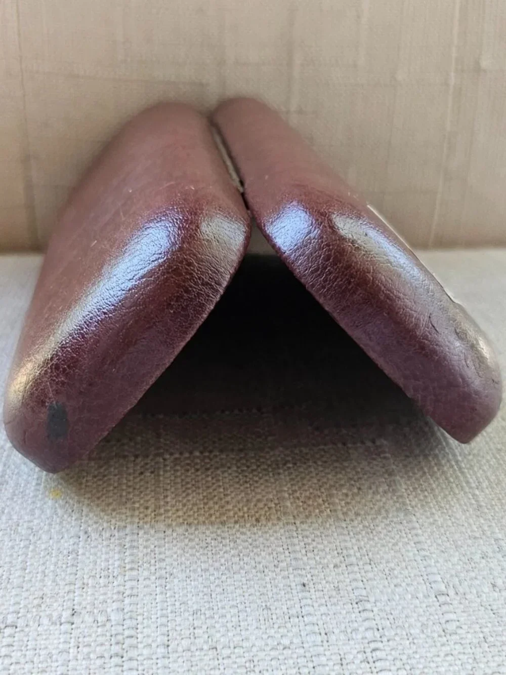 Neostyle Glasses Case Brown Leather Hard Case for Eyeglasses Small Size 6 x 2 in